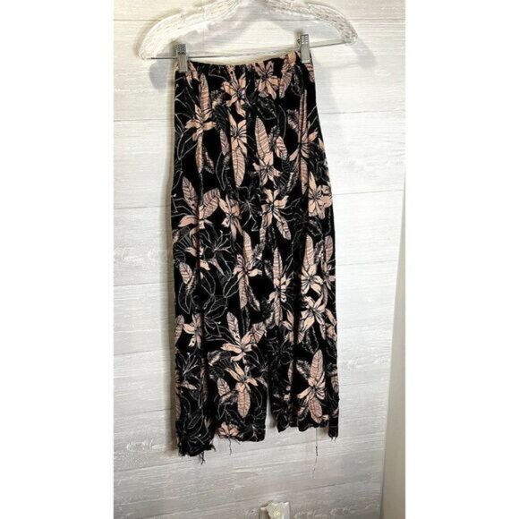 Welsan Women Casual High Waist Wrap Pants Palazzo Split Belted Wide Leg trousers - Picture 4 of 8